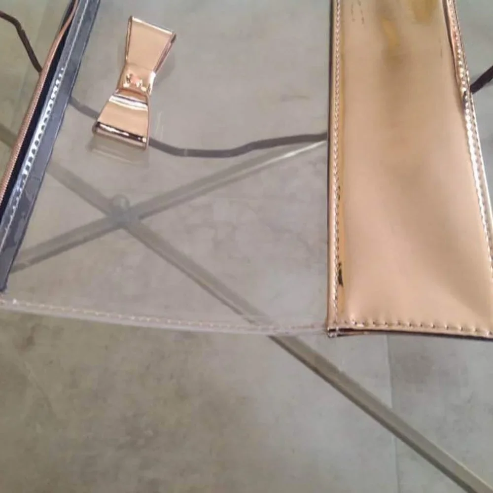 COPY - tarte Clear Vinyl Cosmetics bag with Bow! - Brand new.